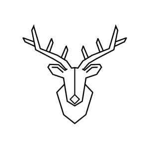 deer, forest, horn, nature, animal, elk, stag, grace, logo