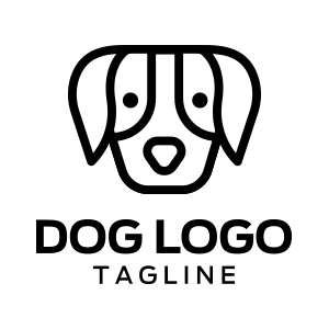 Pet dog head logo
