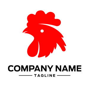 Rooster chicken head logo vector