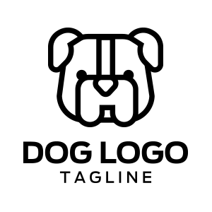 bulldog dog head logo