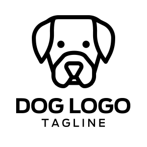 dog head geometric logo 