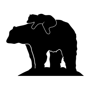 Bear mama and cub logo