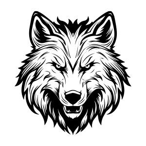 A fierce and powerful growling wolf head logo, representing strength and resilience.