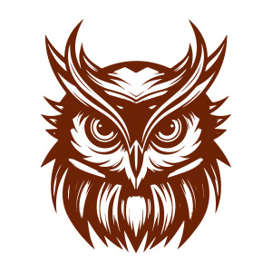 A captivating owl logo, showcasing wisdom and mystery